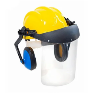 CAPACETE COM ABAFADOR+VISEIRA AMARELO